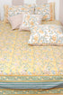 40s Cotton Pillow Cover in Floral Block Print